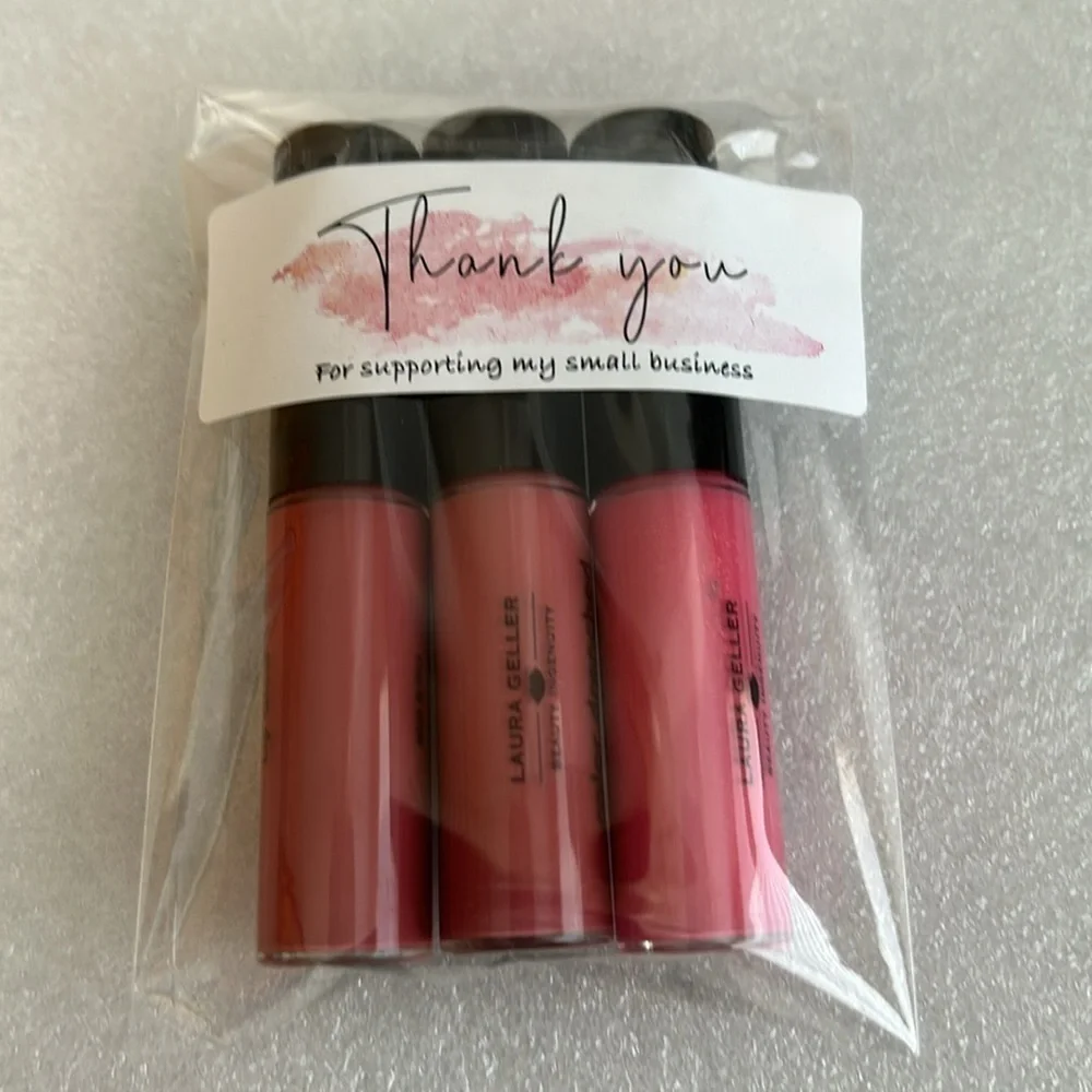 LOT OF 3 Laura Geller Color Drenched Lip Gloss / BRAND NEW